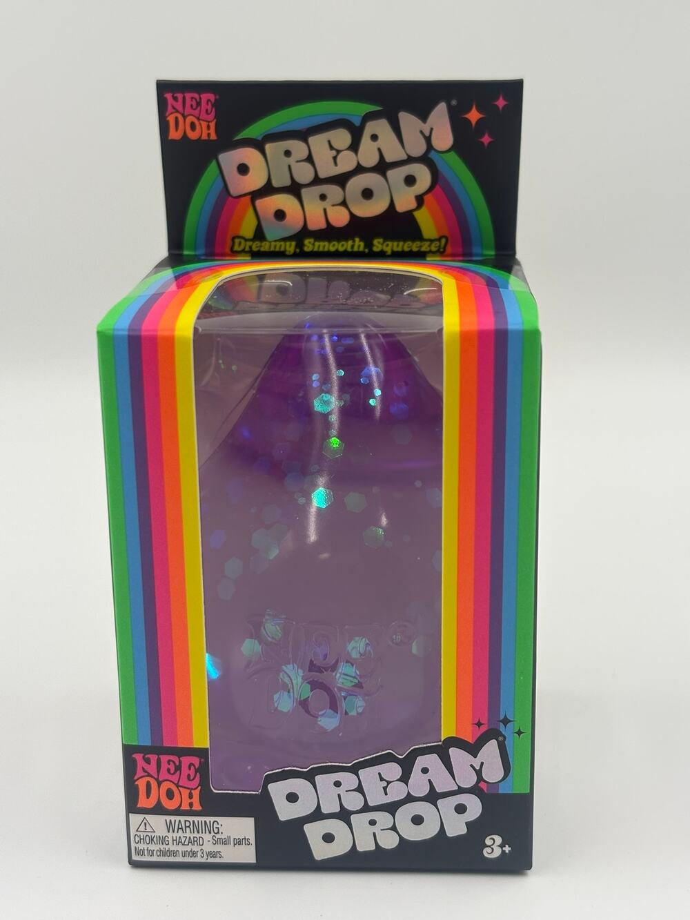 NeeDoh Dream Drop Purple Sparkle Squishy Sensory Fidget Schylling NEW